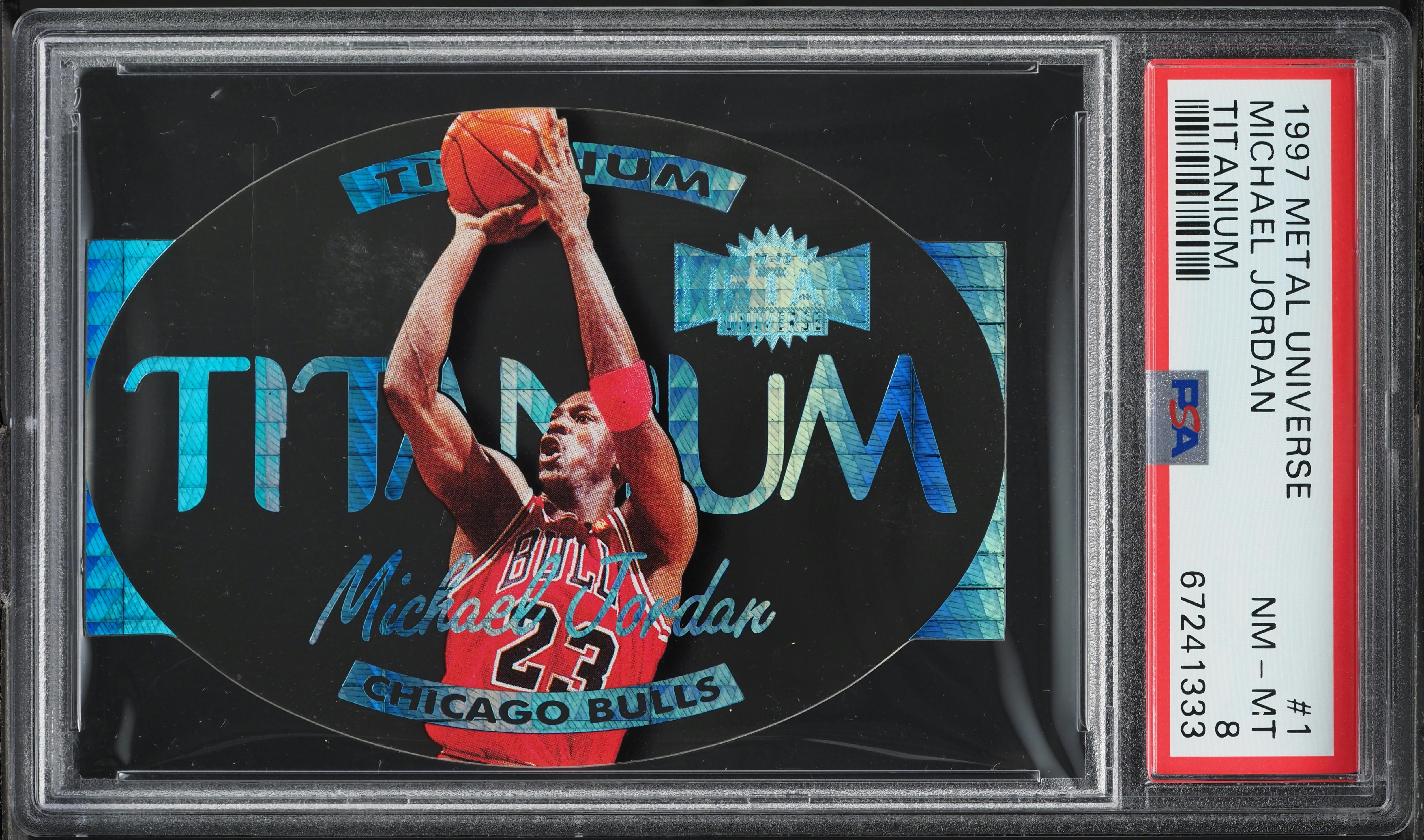 1997 Metal Universe Titanium Michael Jordan #1 PSA 8 NM-MT on