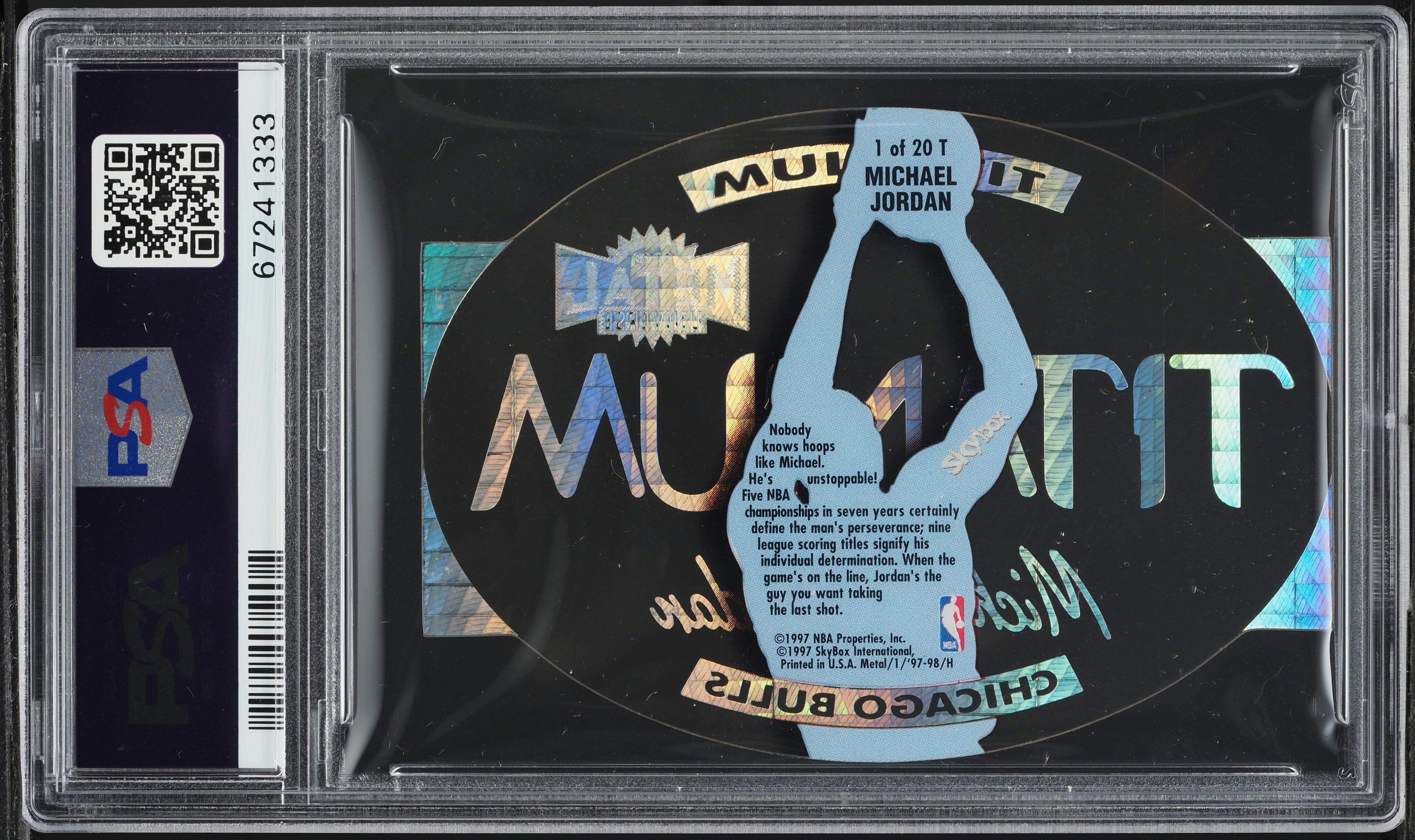 1997 Metal Universe Titanium Michael Jordan #1 PSA 8 NM-MT on