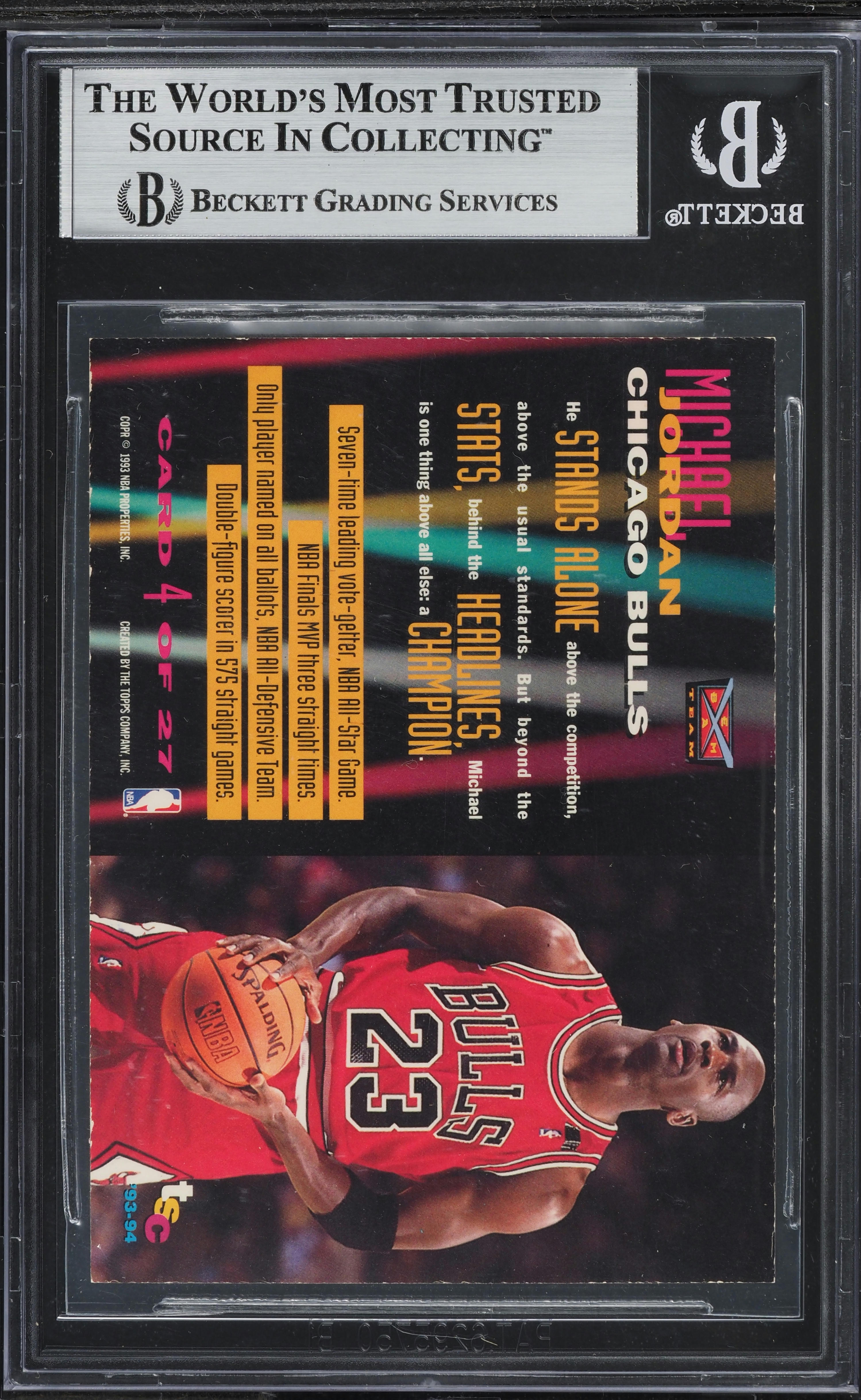 1993 Stadium Club Beam Team Members Only Gold Stamp Michael Jordan