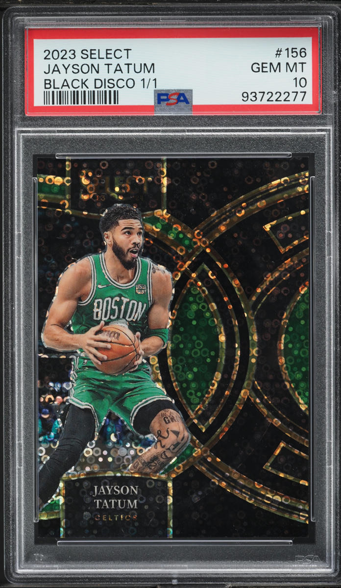2023 Select Premier Black Disco Jayson Tatum 1/1 #156 PSA 10 GEM MINT
