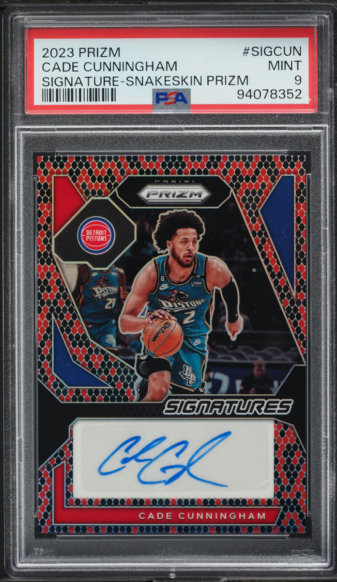 2023 Panini Prizm Snakeskin Cade Cunningham AUTO /15 #SIG-CUN PSA