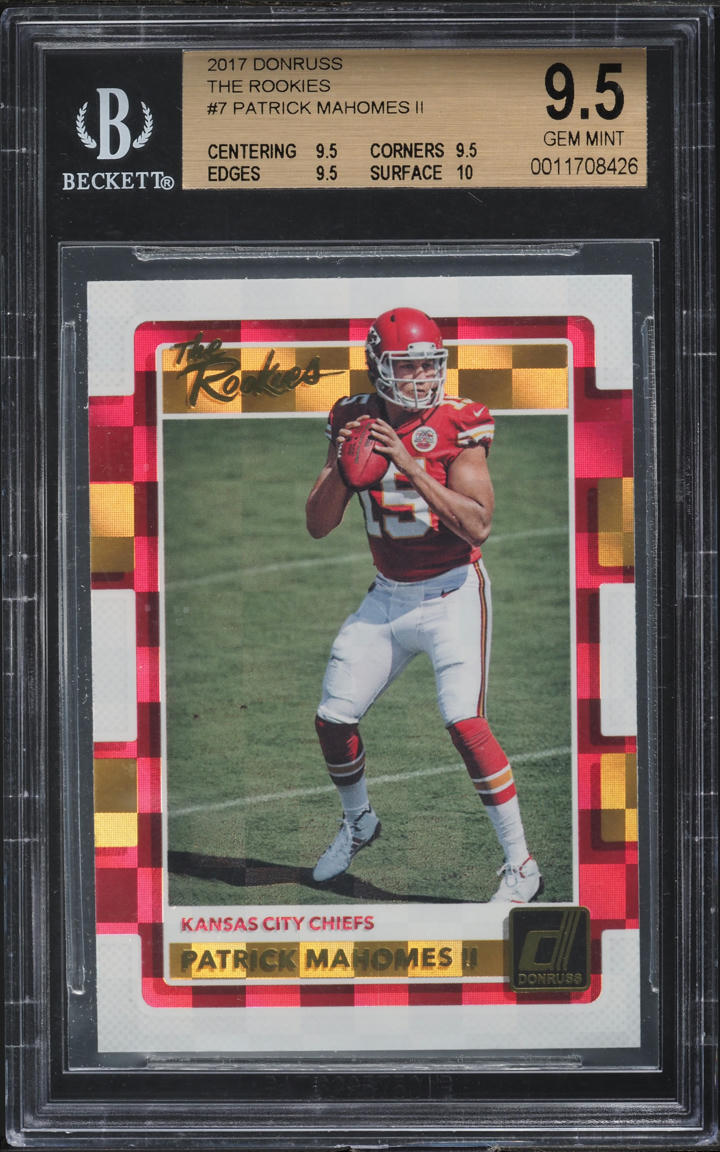 2017 Donruss The Rookies Patrick Mahomes II ROOKIE #7 BGS 9.5 GEM MINT