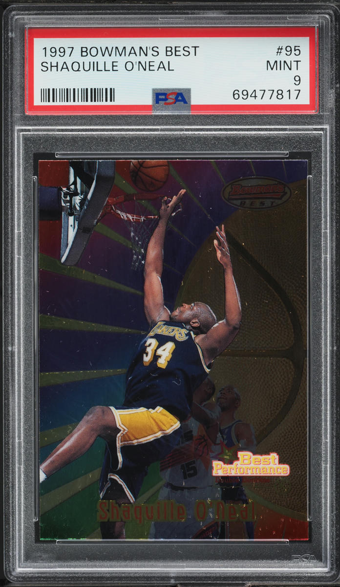1997 Bowman's Best Shaquille O'Neal #95 PSA 9 MINT