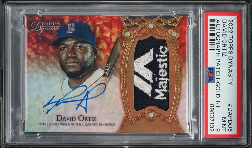 2022 Topps Dynasty Gold David Ortiz PATCH AUTO 1/1 #DAP-DO6 PSA 9