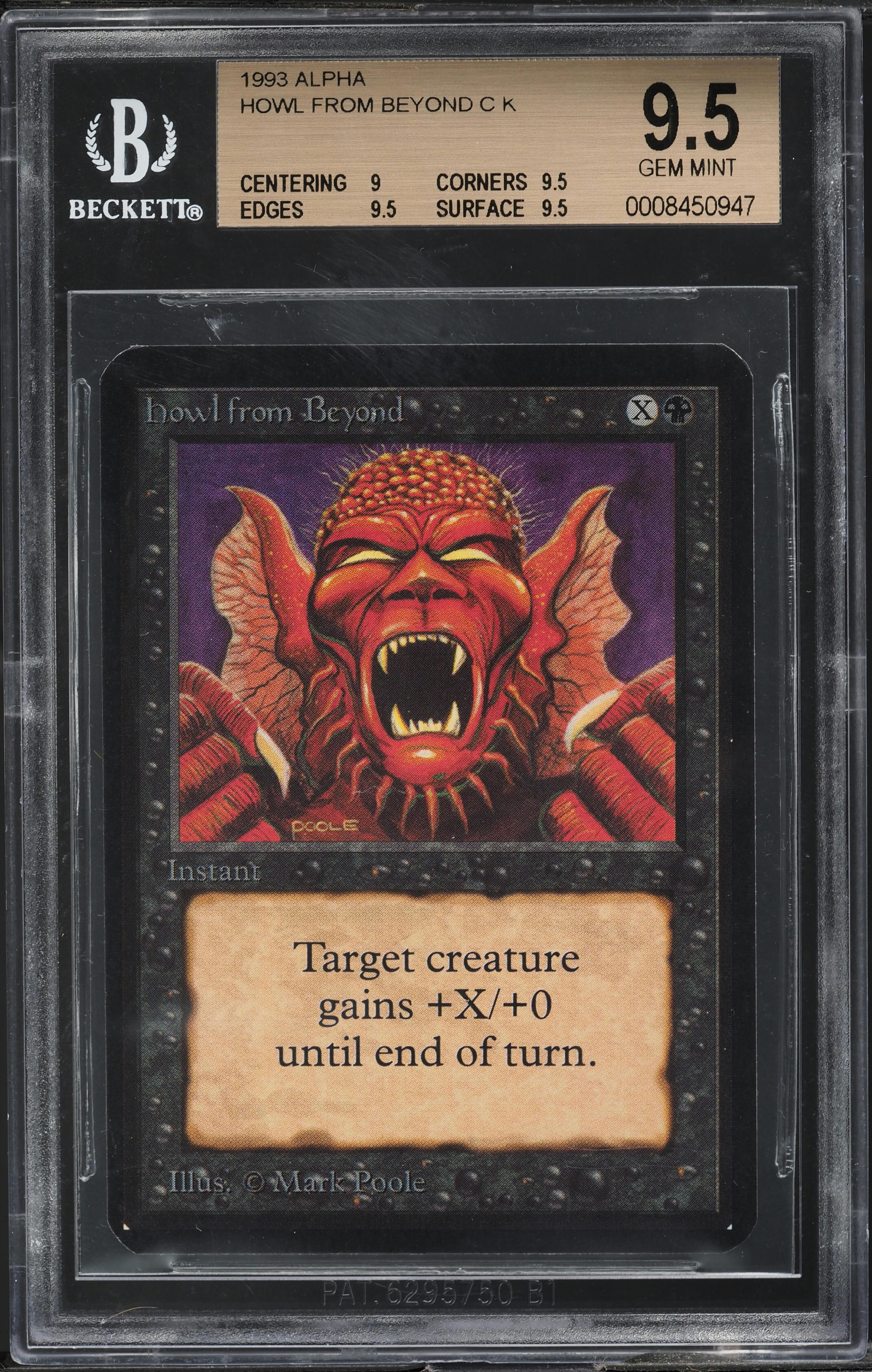 1993 Magic The Gathering MTG Alpha Howl From Beyond BGS 9.5 GEM