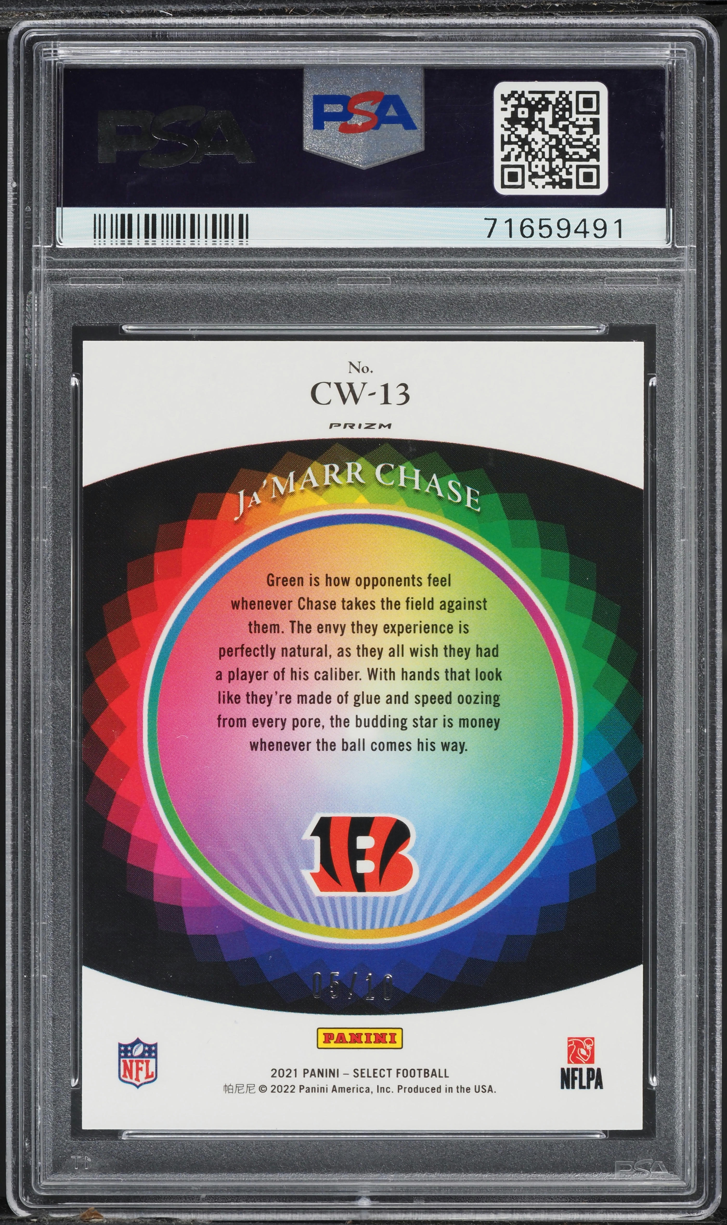 2021 Select Color Wheel Gold Prizm Ja'marr Chase ROOKIE /10 #CW-13