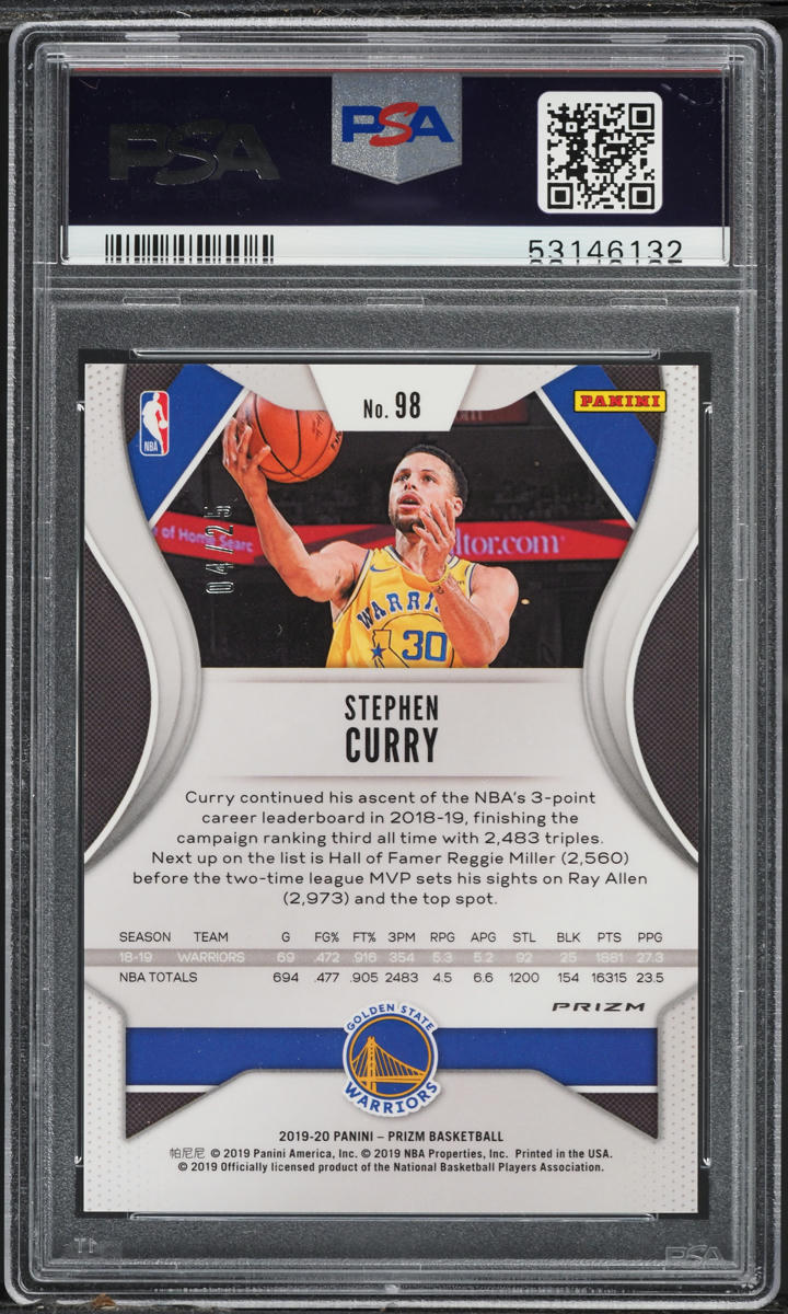 2019 Panini Prizm Green Pulsar Stephen Curry /25 #98 PSA 10 GEM