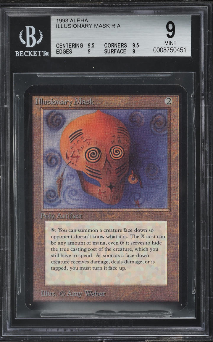 1993 Magic The Gathering MTG Alpha Illusionary Mask BGS 9 MINT
