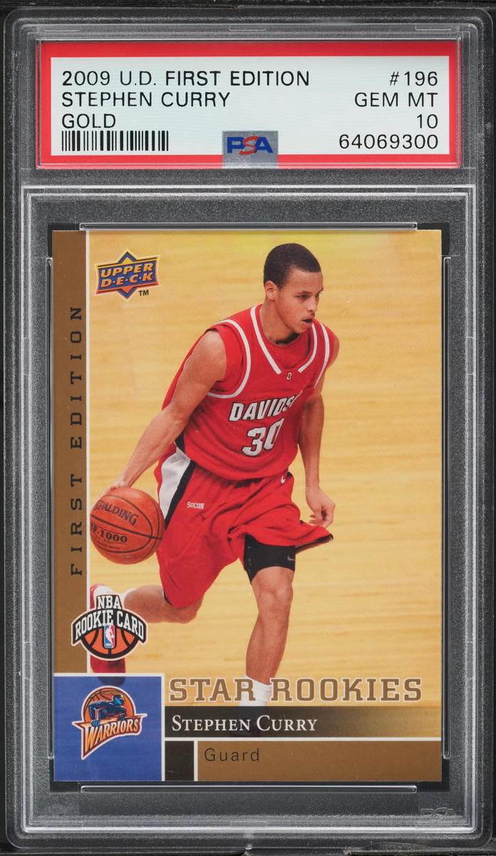 2009 Upper Deck First Edition Gold Stephen Curry ROOKIE #196 PSA 10 GEM MINT