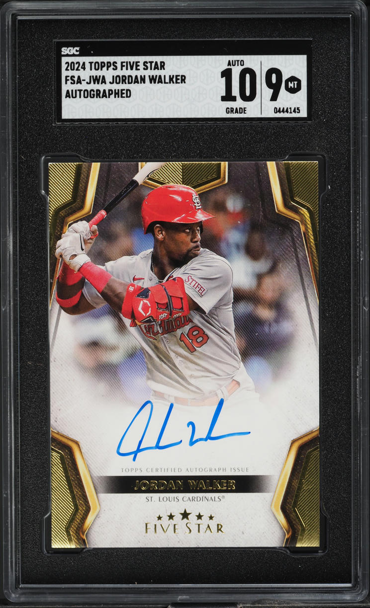 2024 Topps Five Star Jordan Walker AUTO #FSA-JWA SGC 9 MINT on 