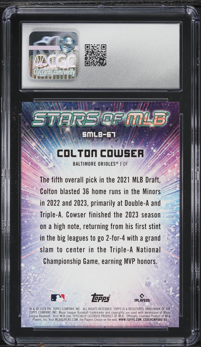 2024 Topps Update Stars Of MLB Colton Cowser ROOKIE #SMLB-67 CGC 10 GEM MINT