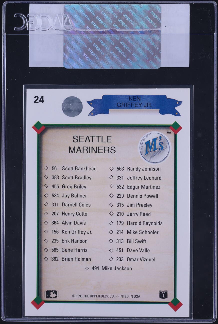 1990 Upper Deck Ken Griffey Jr. #24 CGC AUTH