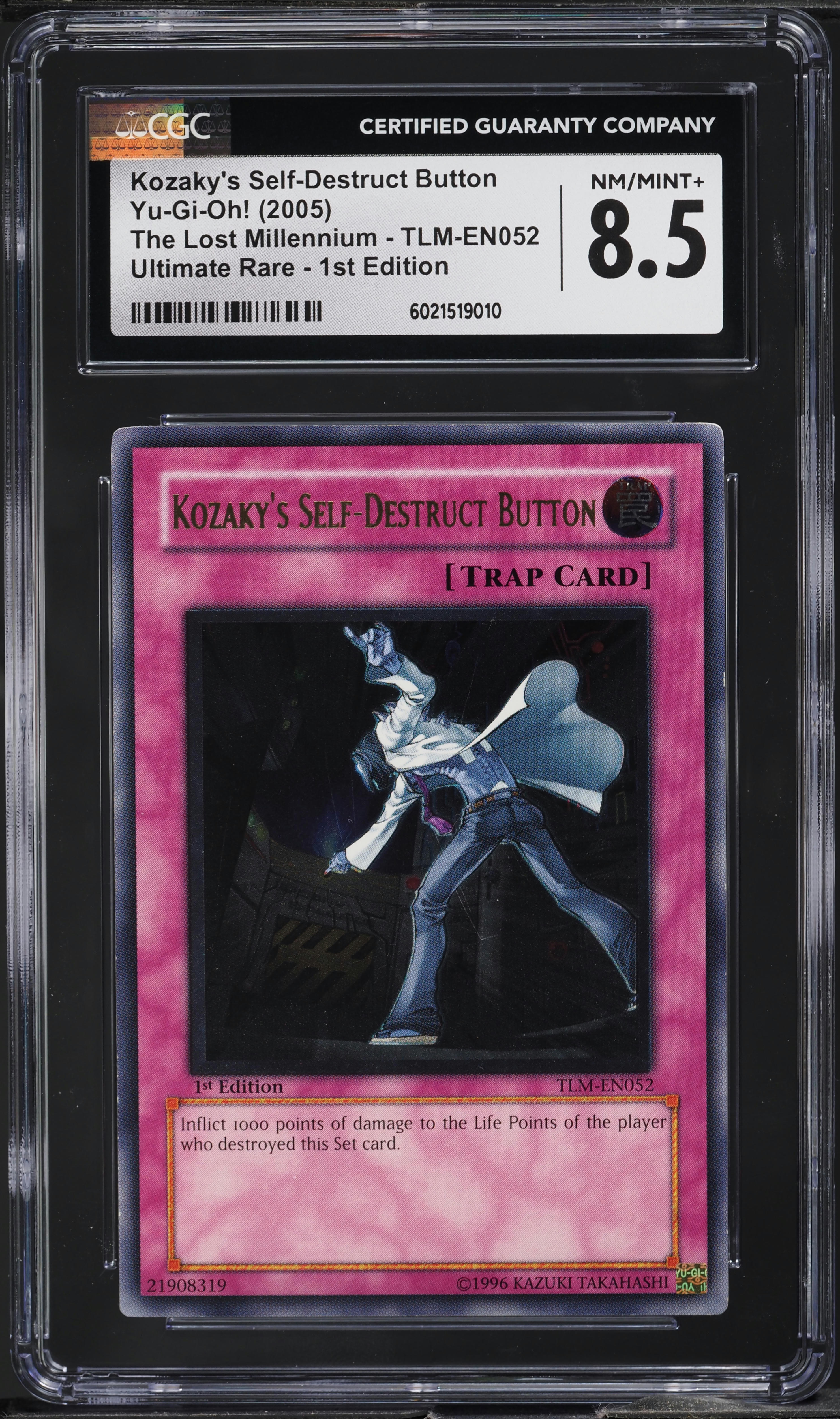 2005 Yu-Gi-Oh! The Lost Millennium 1st Ed Kozaky's Self-Destruct Button CGC  8.5 on Fanatics Collect