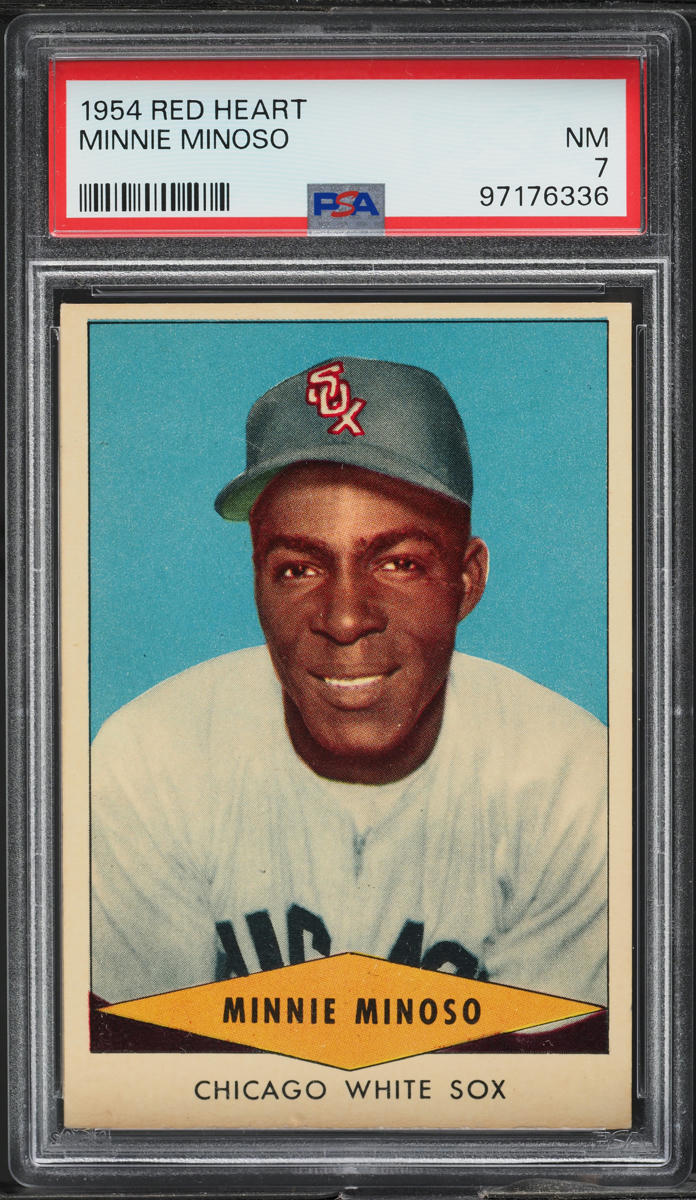 1954 Red Heart Minnie Minoso PSA 7 NRMT