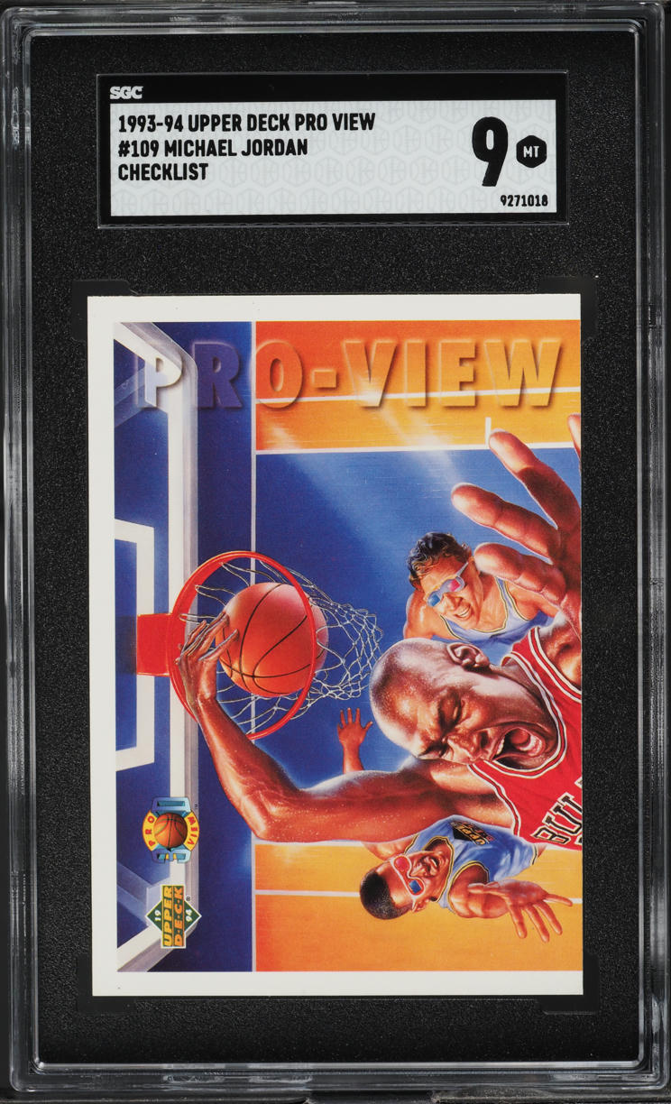 1993 Upper Deck Pro View Checklist Michael Jordan #109 SGC 9 MINT
