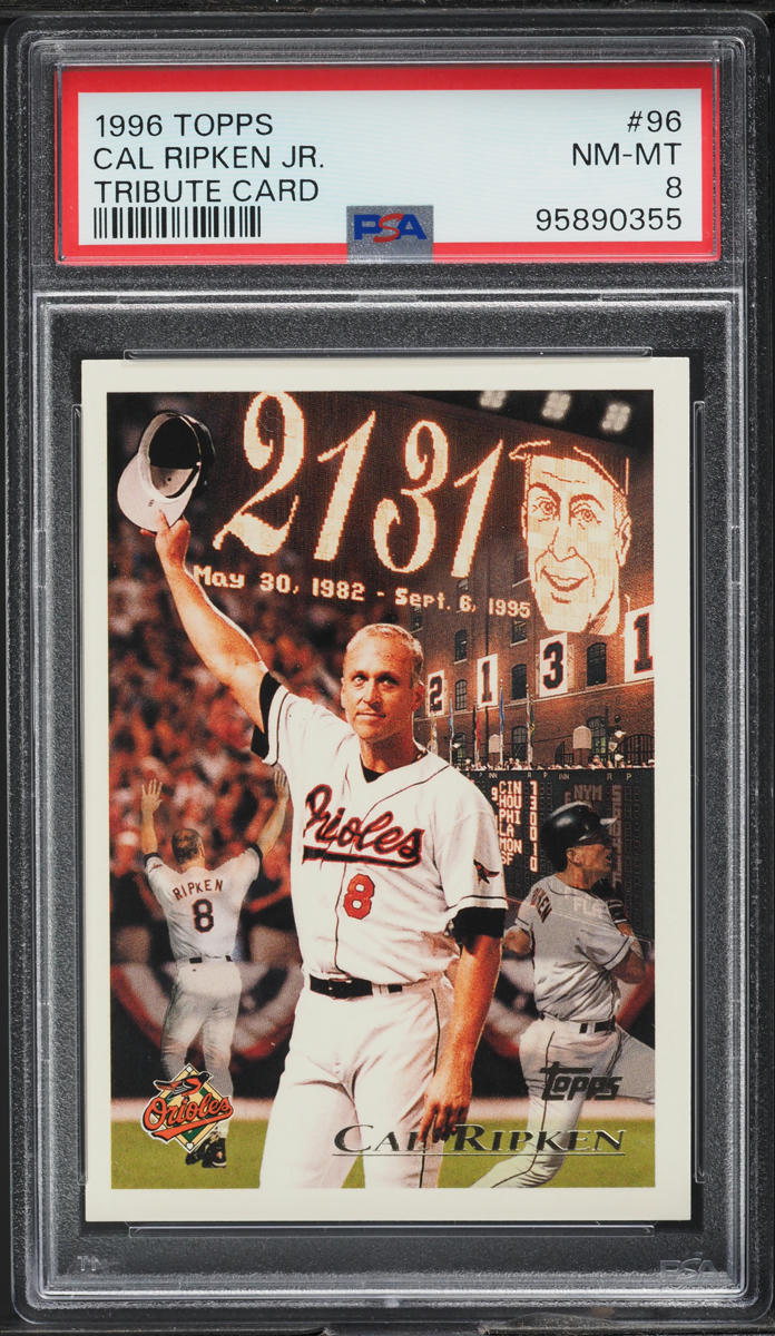 1996 Topps Tribute Card Cal Ripken Jr. #96 PSA 8 NM-MT