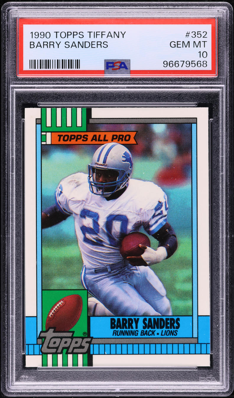 1990 Topps Tiffany Barry Sanders #352 PSA 10 GEM MINT