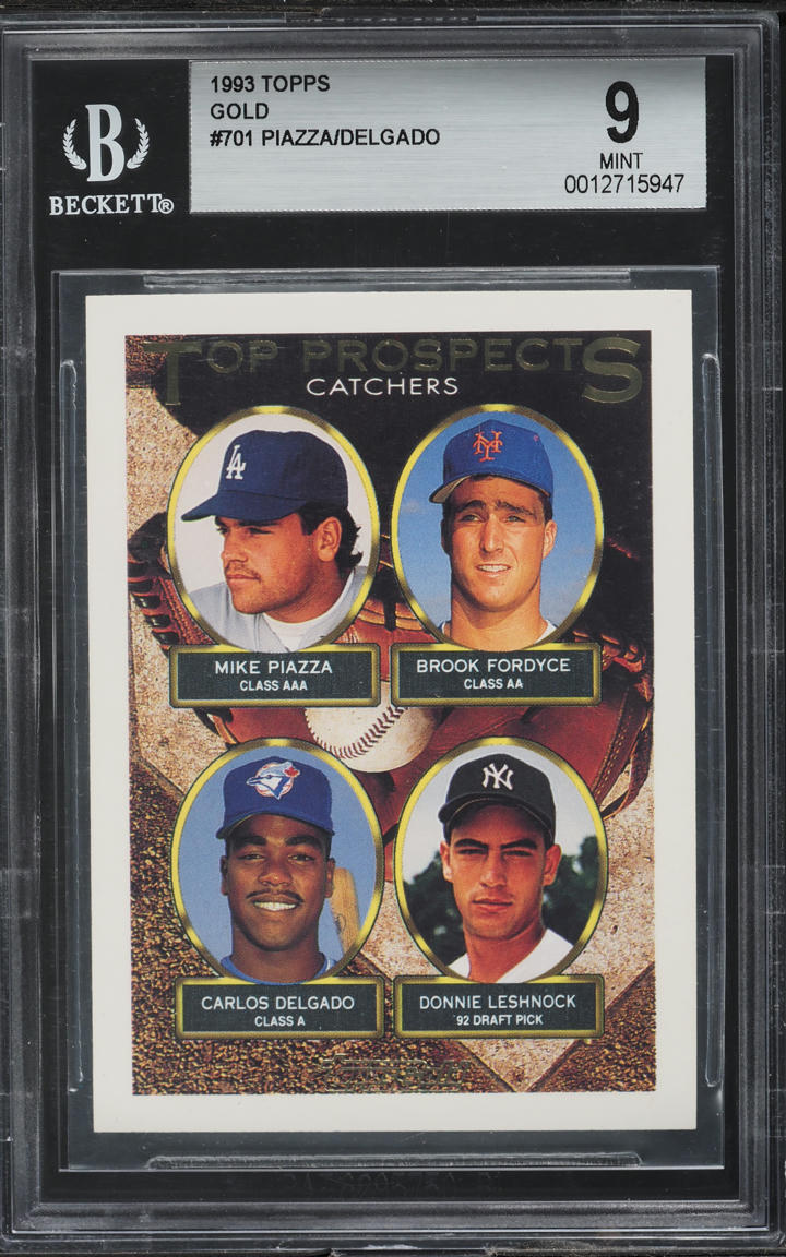 1993 Topps Gold Piazza Fordyce Delgado Leshnock #701 BGS 9 MINT
