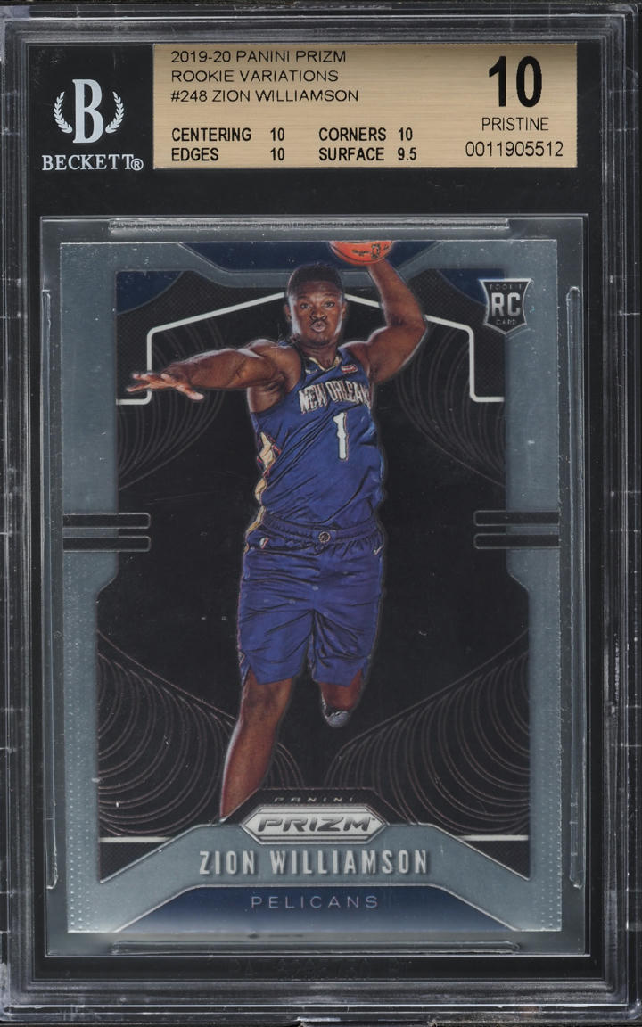 2019 Panini Prizm Variation Zion Williamson ROOKIE #248 BGS 10 PRISTINE