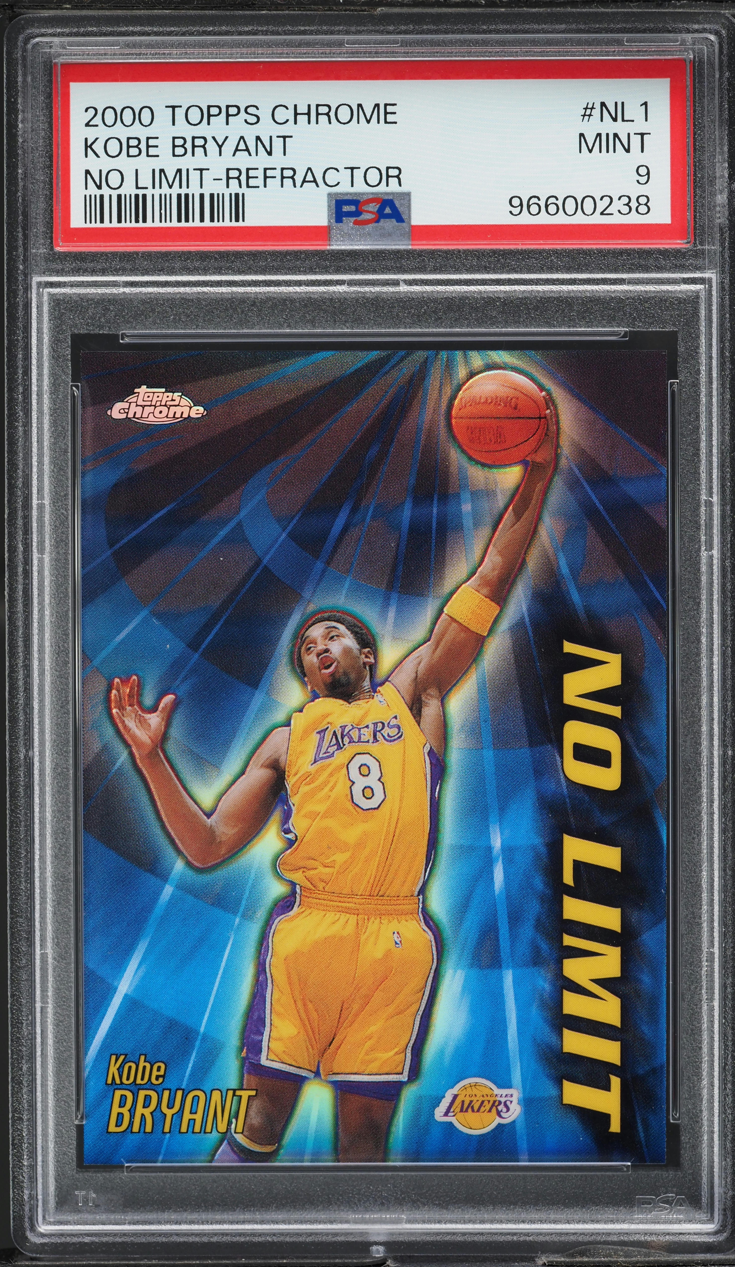 2000 Topps Chrome No Limit Refractor Kobe Bryant #NL1 PSA 9 MINT