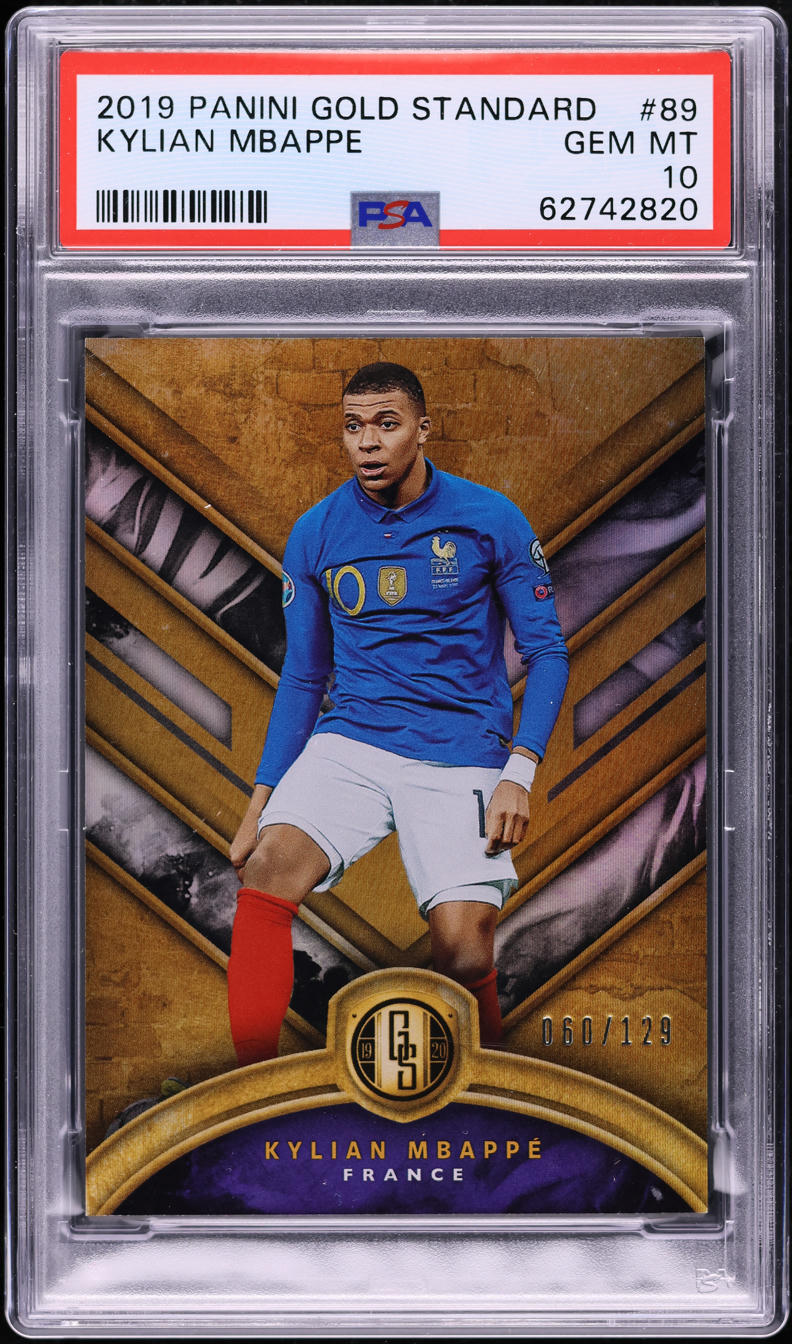 2019 Panini Gold Standard Kylian Mbappe /129 #89 PSA 10 GEM MINT