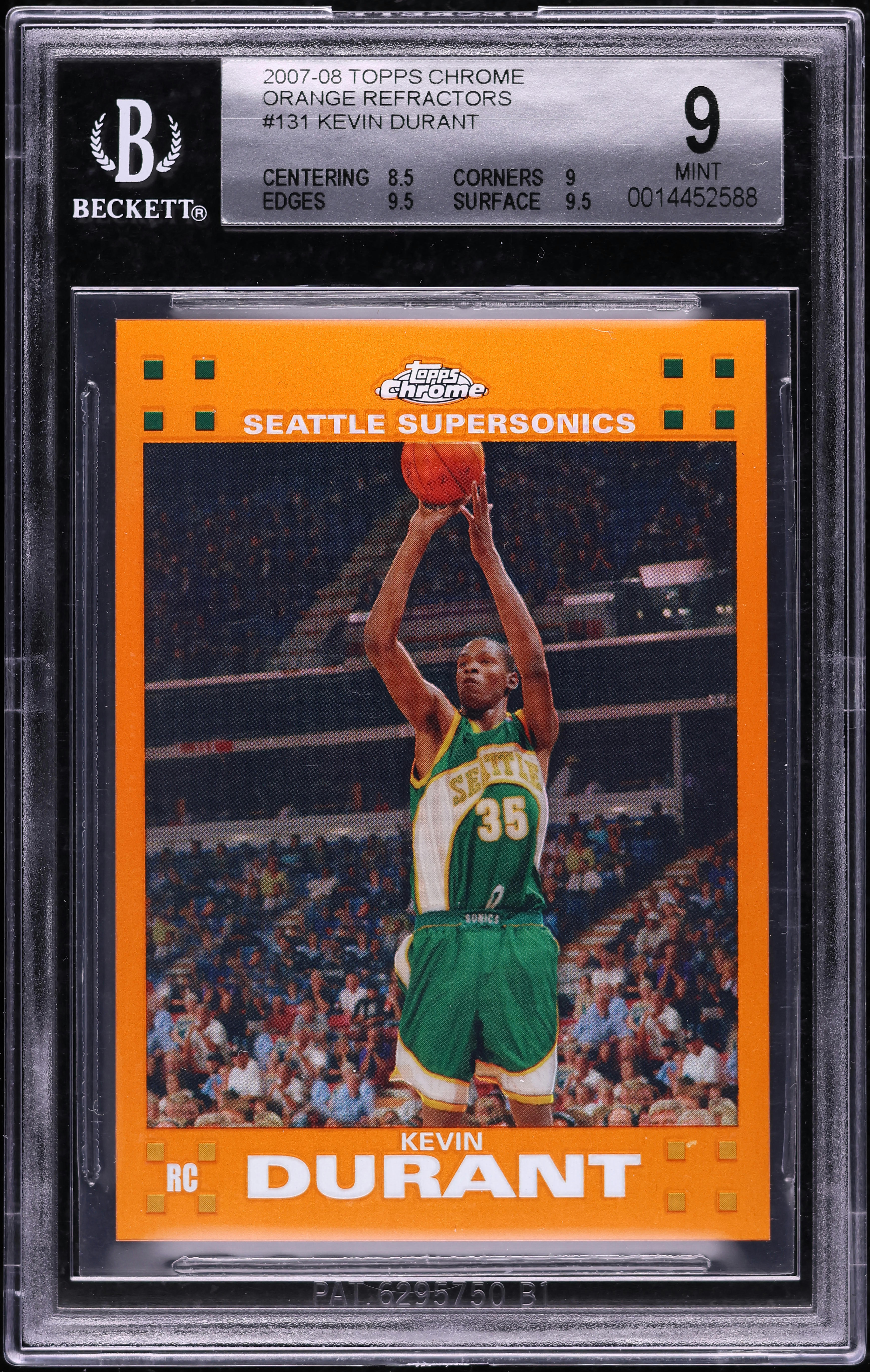 その他 KEVIN DURANT TOPPS CHROME RC #131 PSA 9 2007 Topps Chrome Kevin Durant ROOKIE #131 PSA 9 MINT on Fanatics