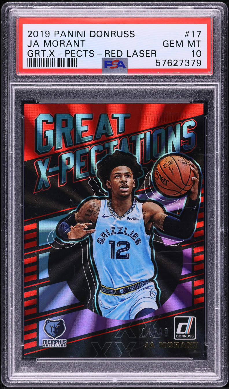 2019 Donruss Great X-Pectations Red Laser Ja Morant ROOKIE /99 #17