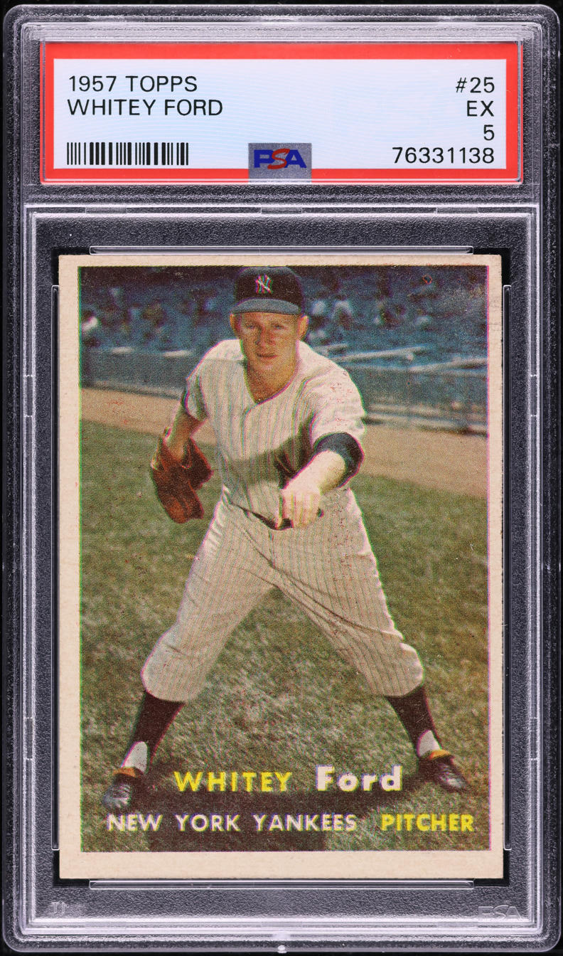 1957 Topps Whitey Ford #25 PSA 5 EX