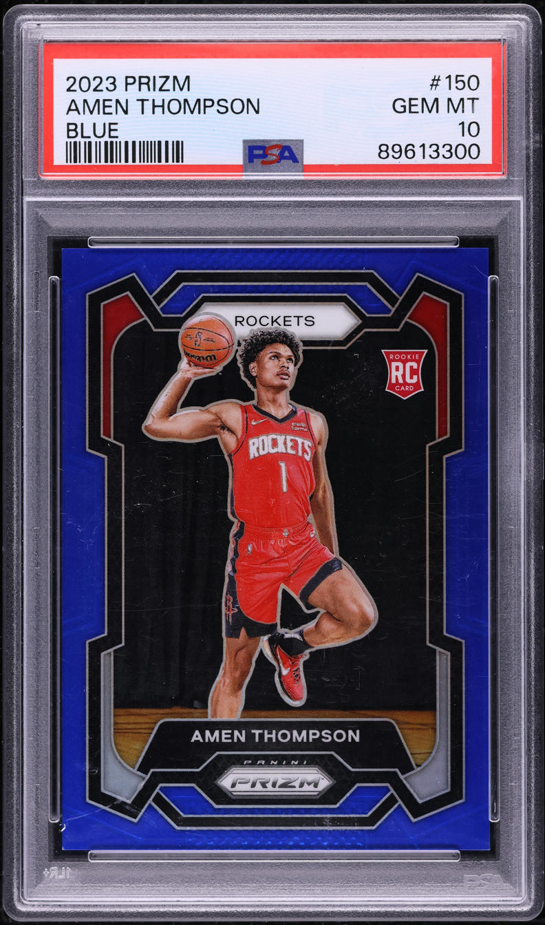 2023 Panini Prizm Blue Amen Thompson ROOKIE /199 #150 PSA 10 GEM MINT