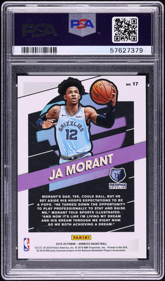 2019 Donruss Great X-Pectations Red Laser Ja Morant ROOKIE /99 #17