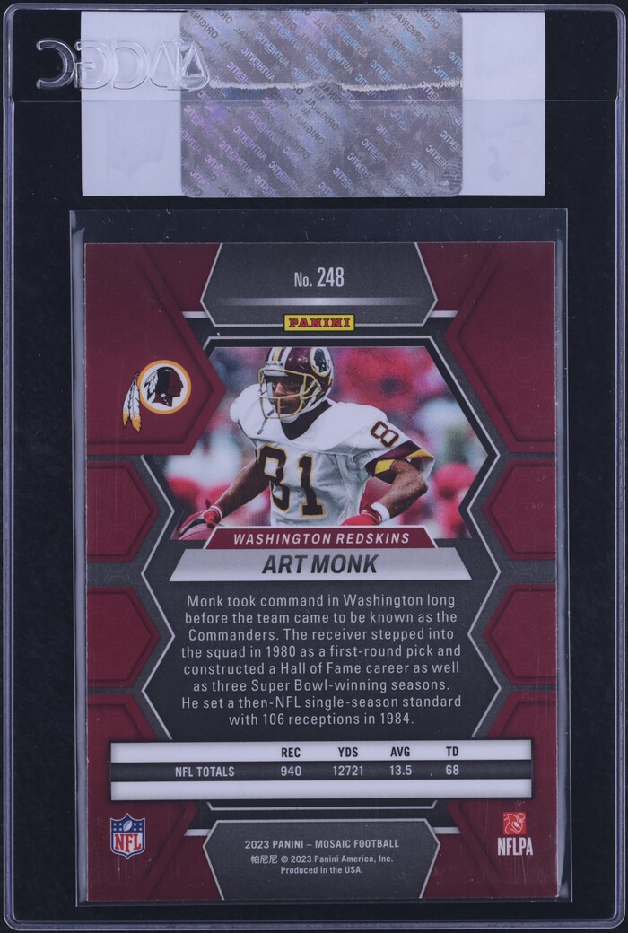 2023 Panini Mosaic Art Monk #248 CGC AUTH