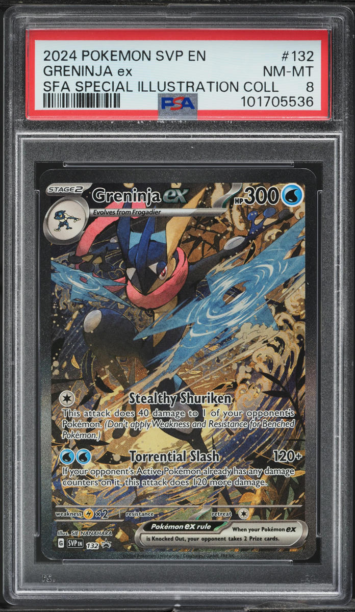 2024 Pokemon SV Black Star Promo EX Special Illustration Greninja ex #132 PSA 8