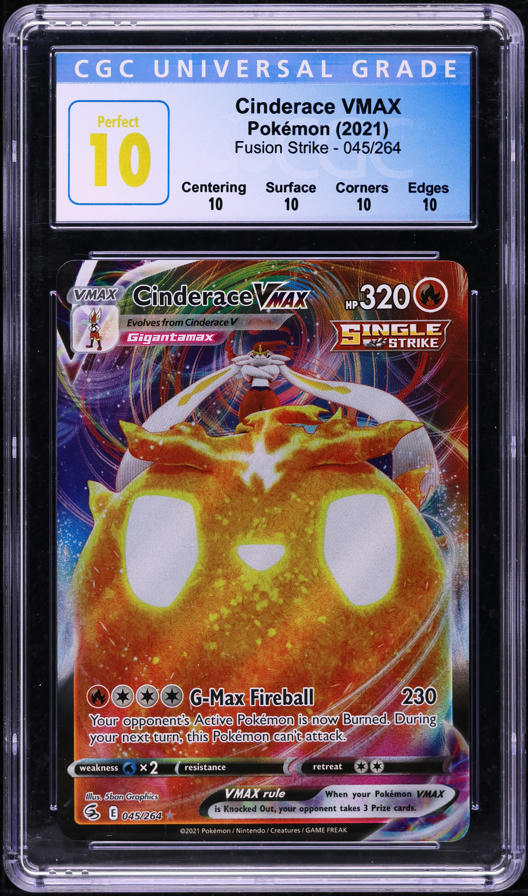 pokemon cinderace vmax card V & 045/264 - Fusion Strike this attack does that much more damage Cinderace VMAX 045/264 Ultra Rare