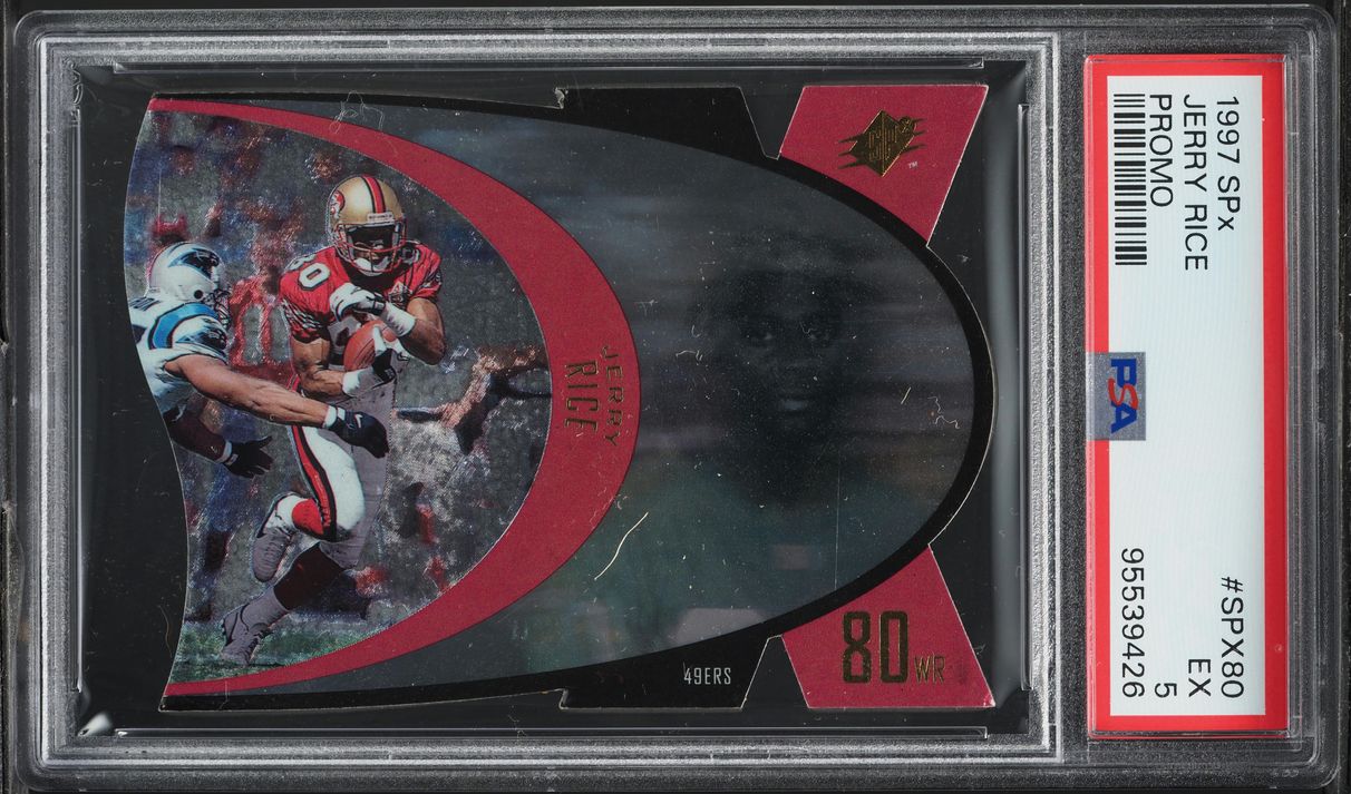 1997 SPx Promo Die-Cut Jerry Rice #SPX80 PSA 5 EX