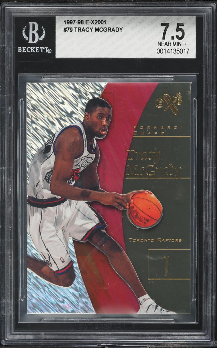 1997 Skybox E-X2001 Tracy McGrady ROOKIE #79 BGS 7.5 NRMT+