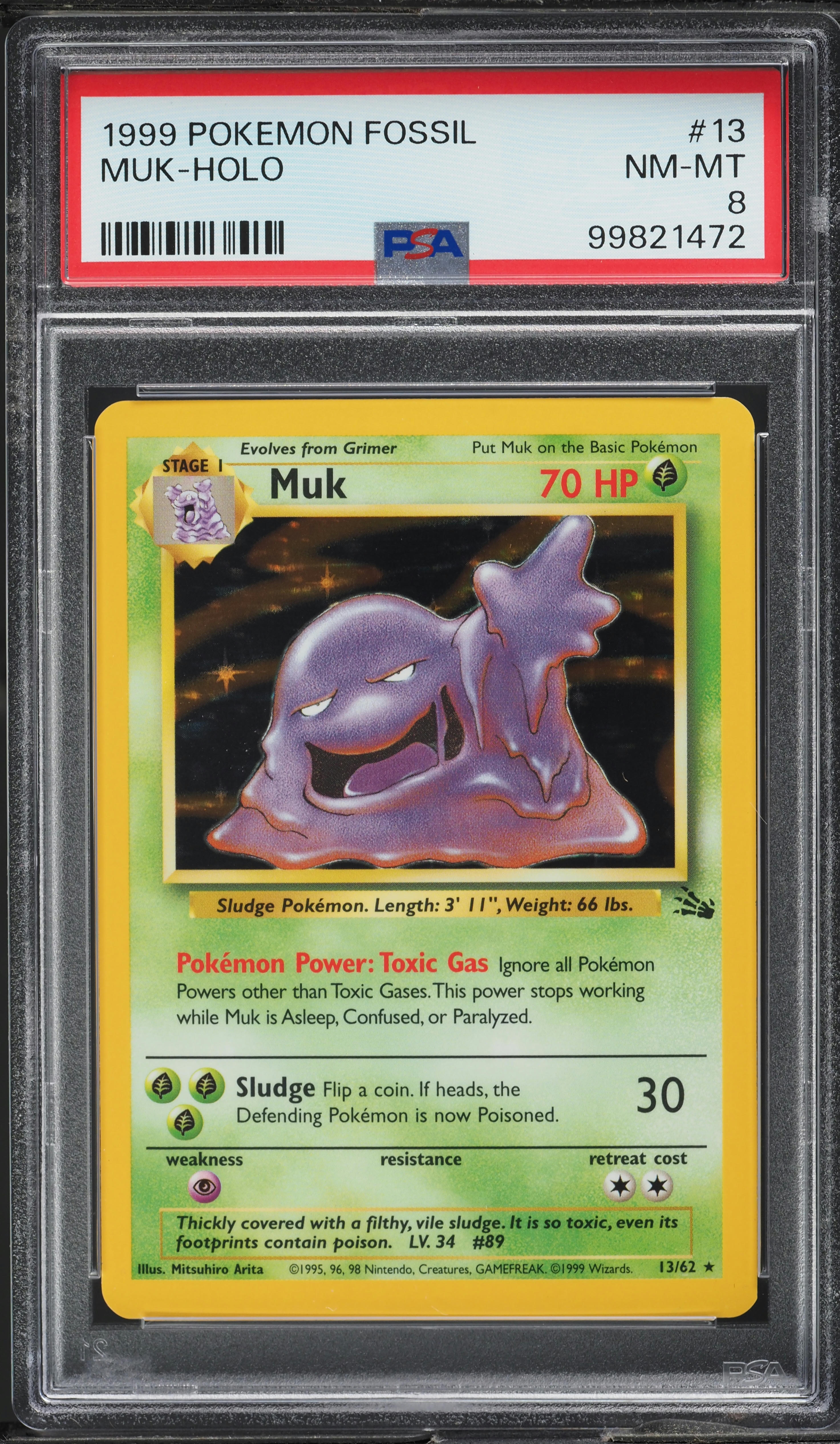 1999 Pokemon Fossil Holo Muk #13 PSA 8 NM-MT on Fanatics Collect