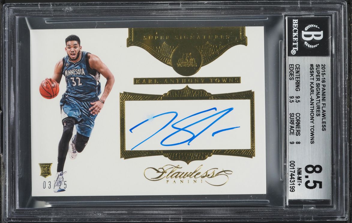 2015 Panini Flawless Super Karl-Anthony Towns ROOKIE AUTO /25 #SS