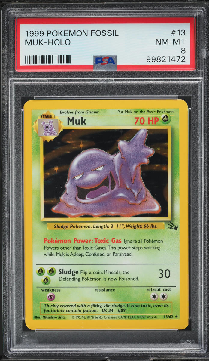 pokemon muk card value Grass Rarity 1999 Pokemon Fossil Holo Muk