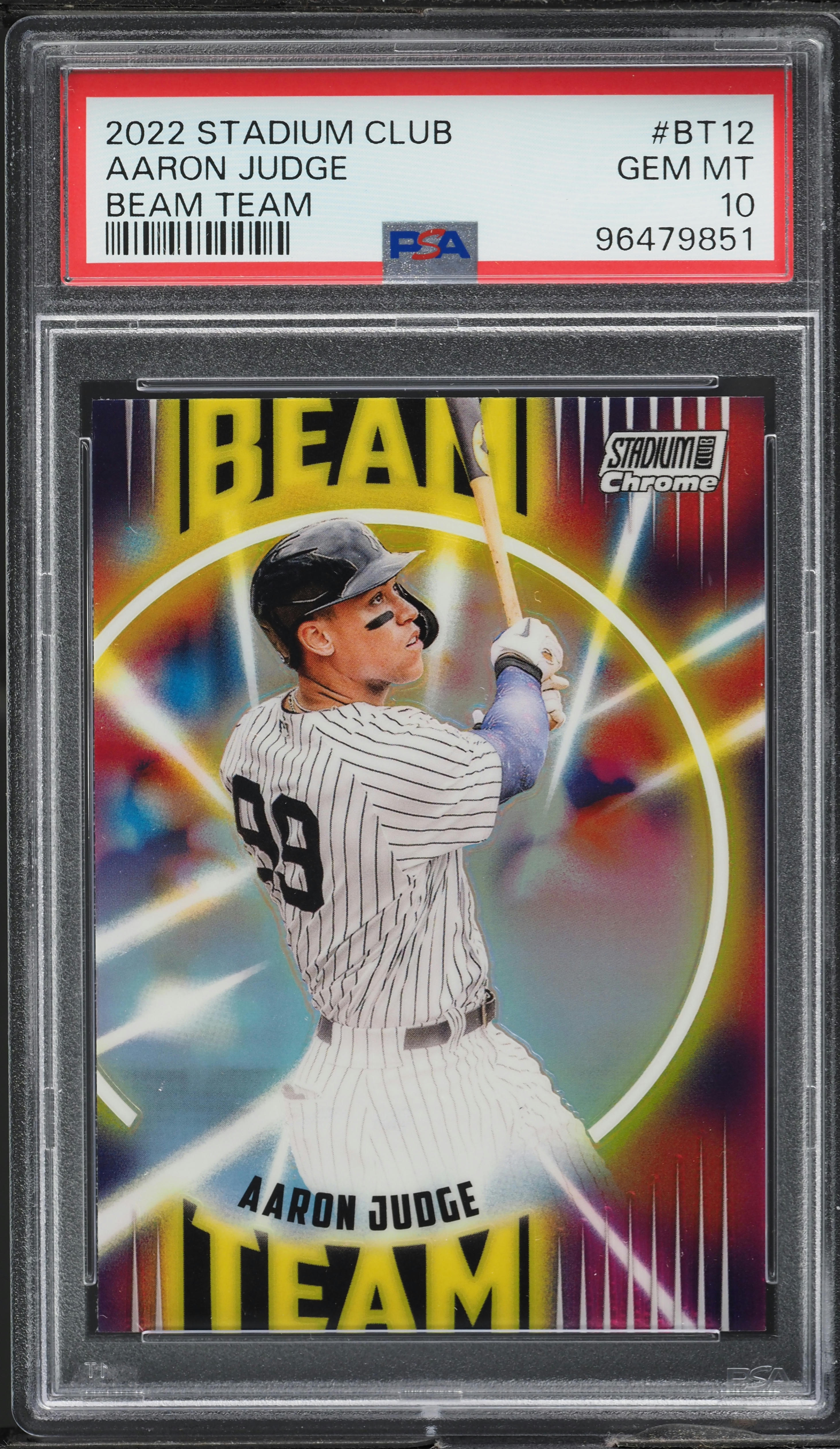 2022 Topps Stadium Club Beam Team Aaron Judge #BT12 PSA 10 GEM 