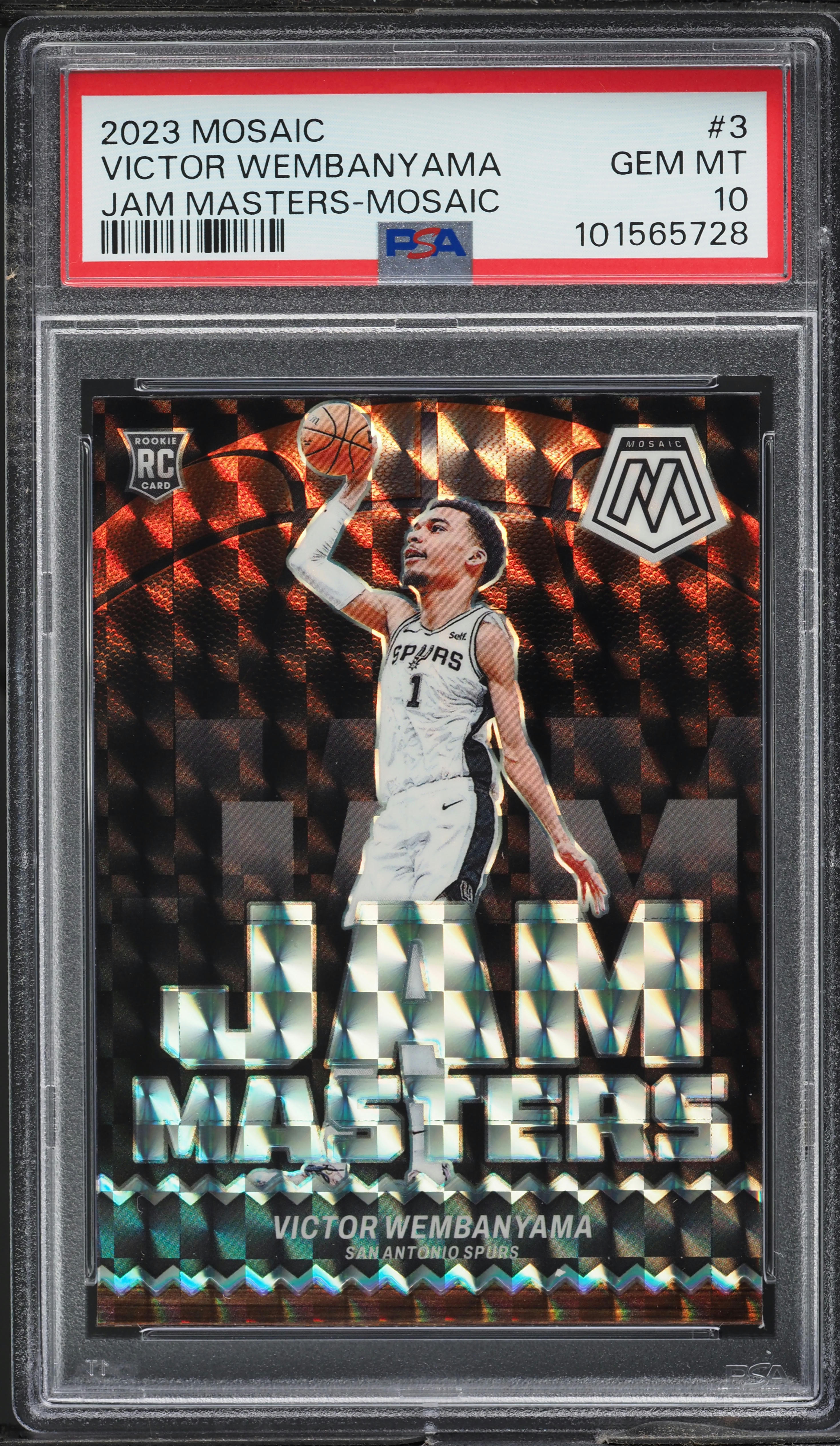 2023 Panini Mosaic Jam Masters Victor Wembanyama ROOKIE #3 PSA 10