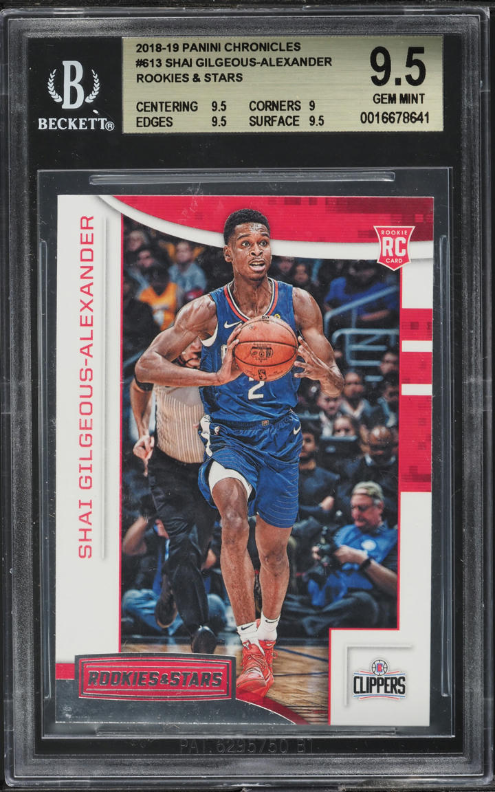 2018 Panini Chronicles Rookies & Stars Shai Gilgeous-Alexander RC #613 BGS 9.5