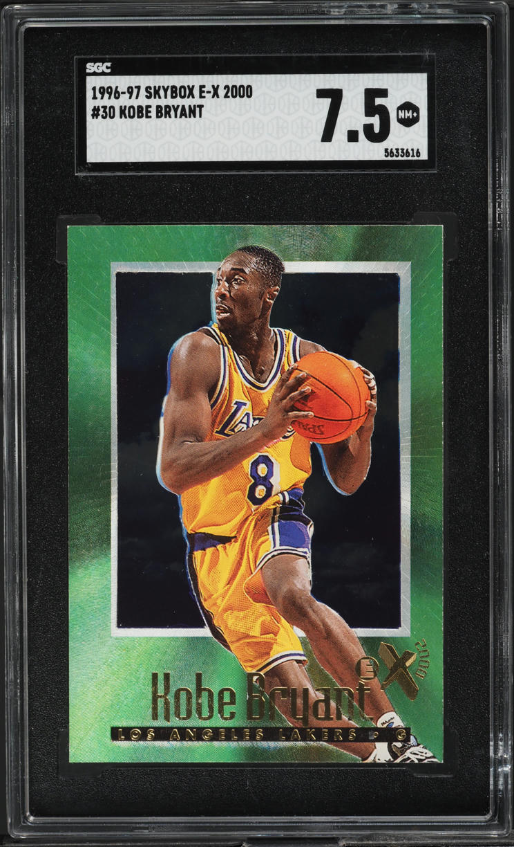 1996 Skybox E-X 2000 Kobe Bryant ROOKIE #30 SGC 7.5 NRMT+
