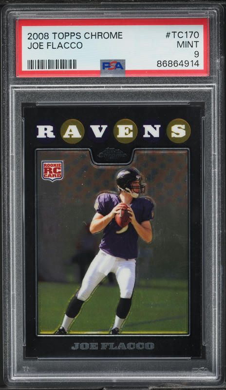 2008 Topps Chrome Joe Flacco ROOKIE #TC170 PSA 9 MINT on Fanatics