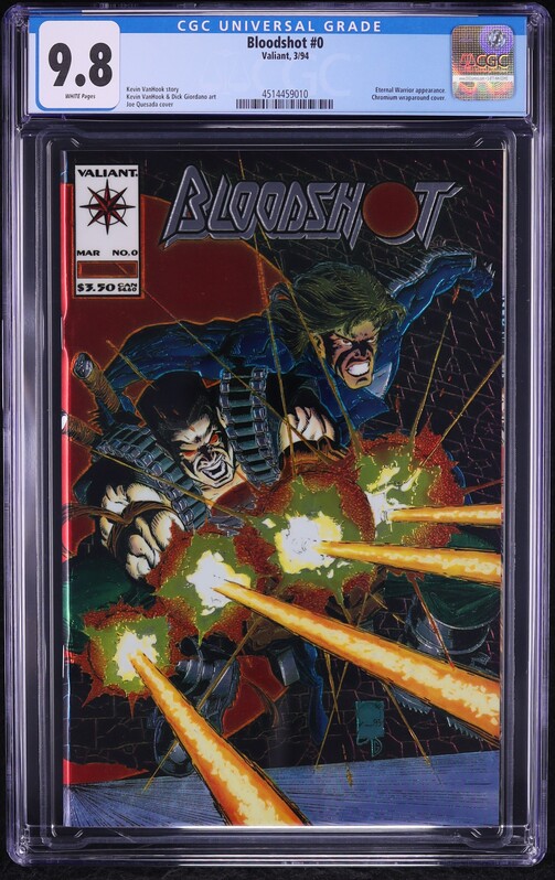 Bloodshot #0 (Valiant, 1994) CGC 9.8 White Pages