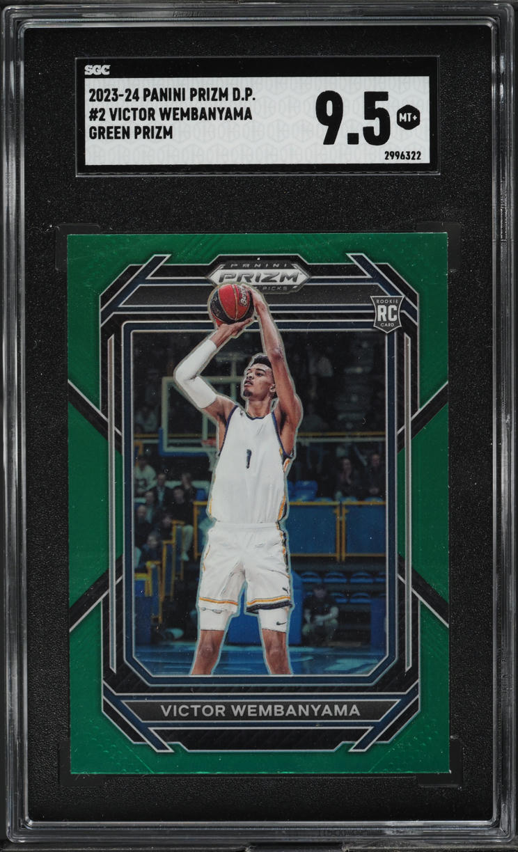 2023 Panini Prizm Draft Picks Green Victor Wembanyama ROOKIE #2 SGC 9.5 MINT+