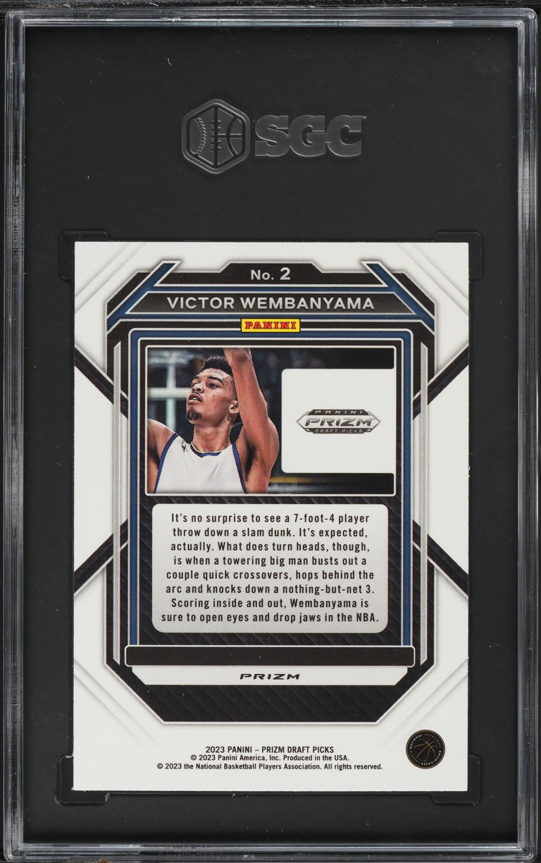 2023 Panini Prizm Draft Picks Green Victor Wembanyama ROOKIE #2 SGC 9.5 MINT+