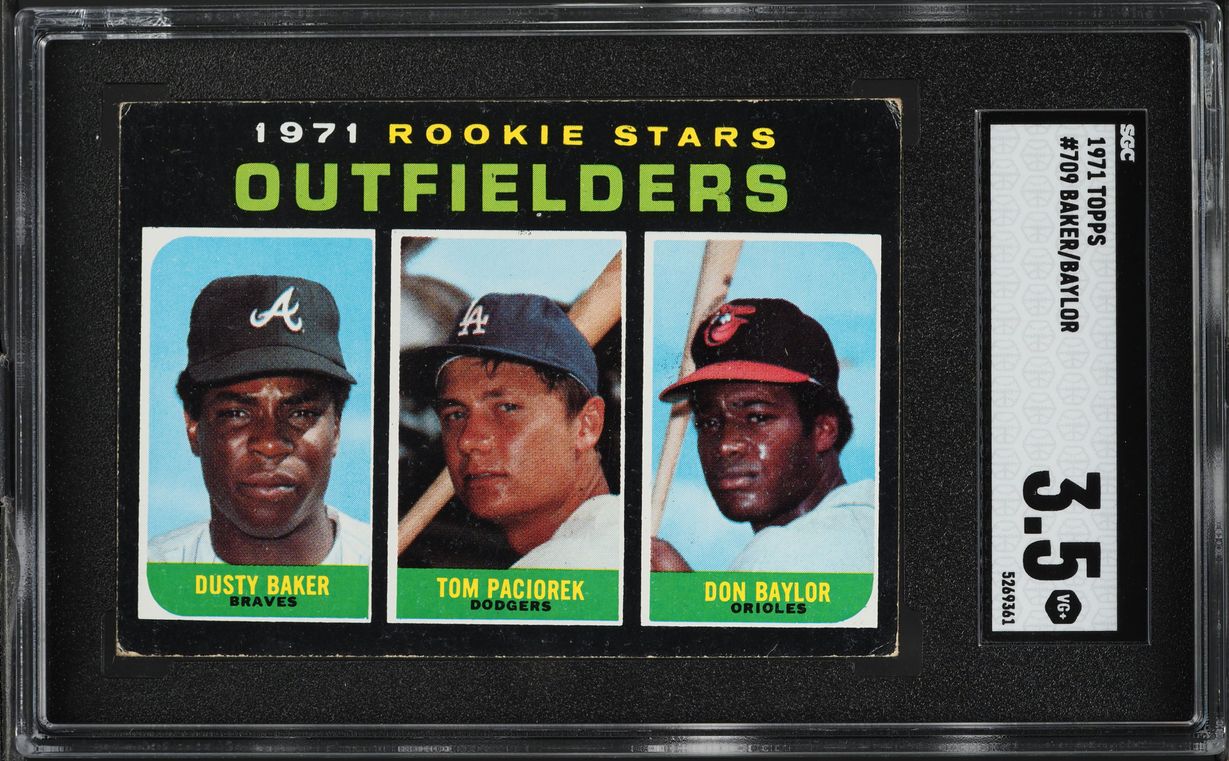 1971 Topps Dusty Baker & Don Baylor ROOKIE #709 SGC 3.5 VG+