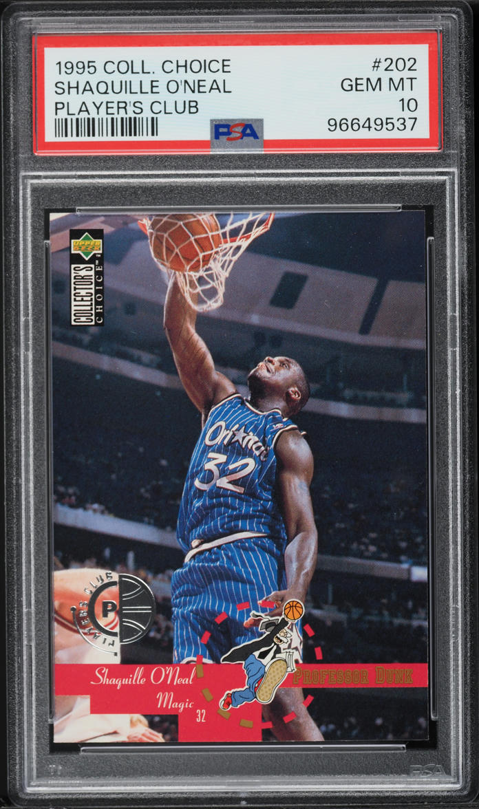 1995 Collector's Choice Player's Club Shaquille O'Neal #202 PSA 10 GEM MINT