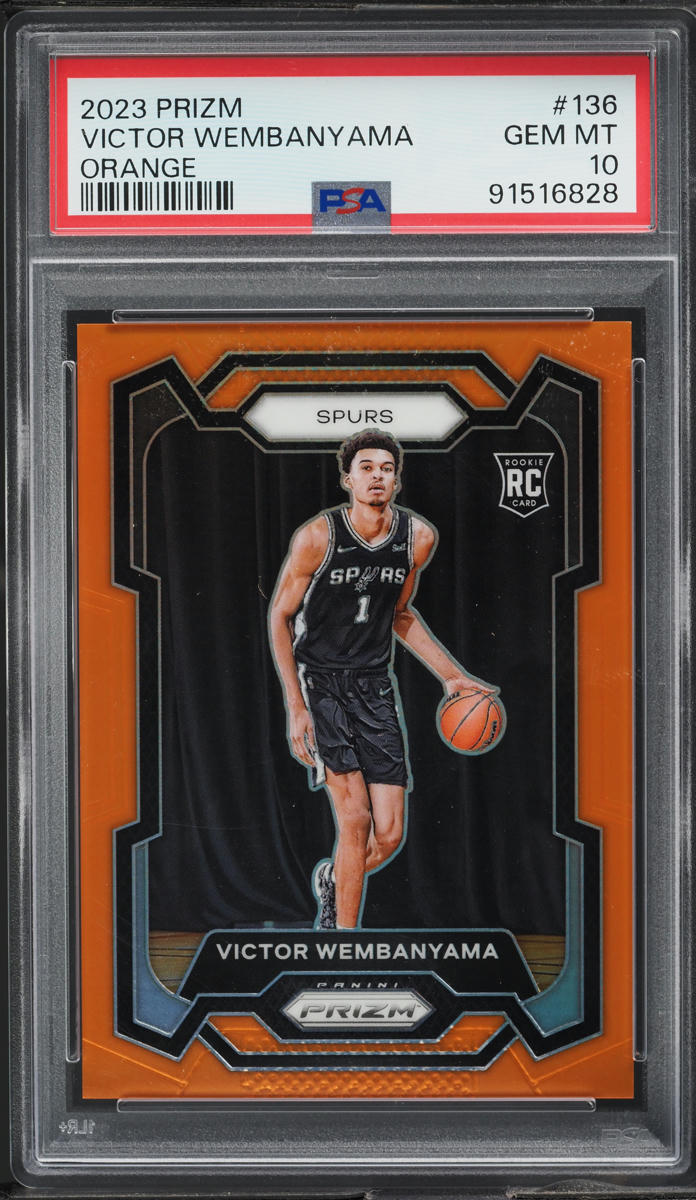 2023 Panini Prizm Orange Victor Wembanyama ROOKIE /49 #136 PSA 10 GEM MINT