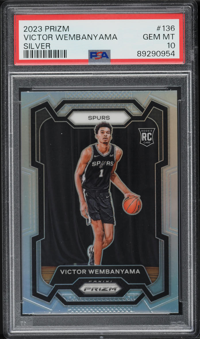 2023 Panini Prizm Silver Victor Wembanyama ROOKIE #136 PSA 10 GEM MINT